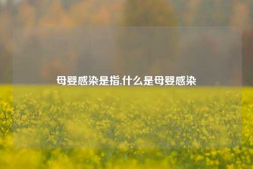 母婴感染是指,什么是母婴感染