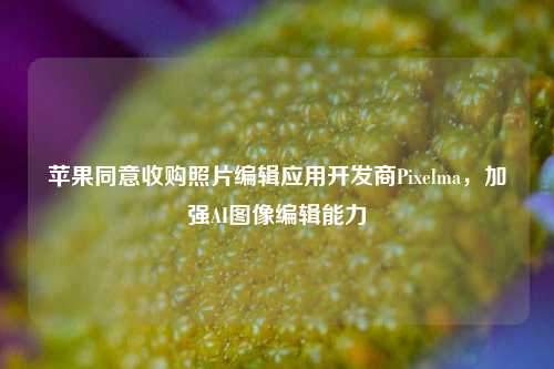 苹果同意收购照片编辑应用开发商Pixelma，加强AI图像编辑能力