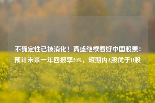 不确定性已被消化！高盛继续看好中国股票：预计未来一年回报率20%，短期内A股优于H股