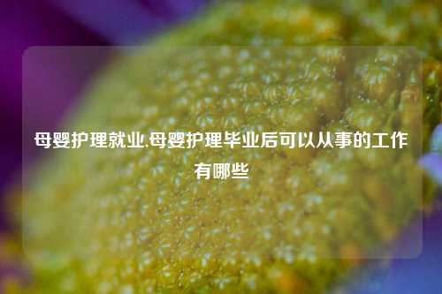 母婴护理就业,母婴护理毕业后可以从事的工作有哪些