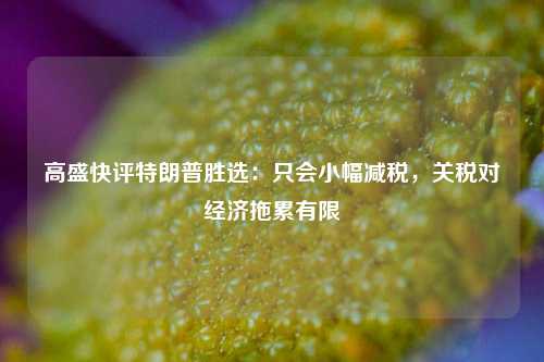 高盛快评特朗普胜选：只会小幅减税，关税对经济拖累有限