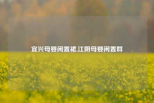 宜兴母婴闲置裙,江阴母婴闲置群