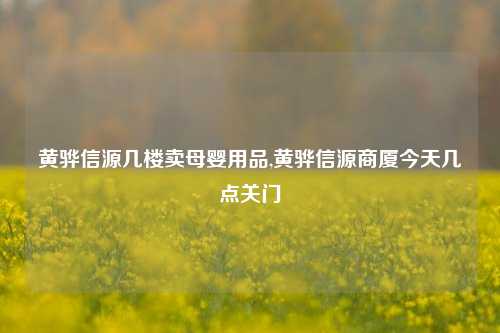 黄骅信源几楼卖母婴用品,黄骅信源商厦今天几点关门