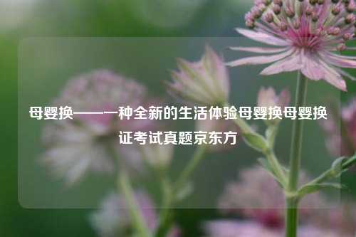 母婴换——一种全新的生活体验母婴换母婴换证考试真题京东方