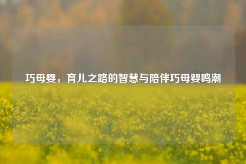 巧母婴，育儿之路的智慧与陪伴巧母婴鸣潮