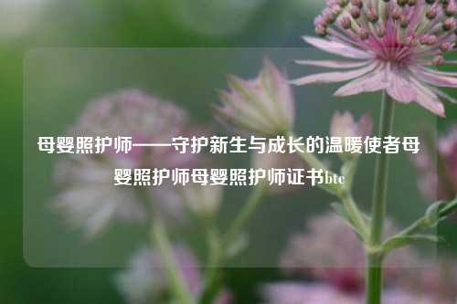 母婴照护师——守护新生与成长的温暖使者母婴照护师母婴照护师证书btc