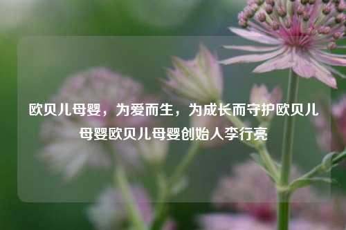 欧贝儿母婴，为爱而生，守护宝宝成长