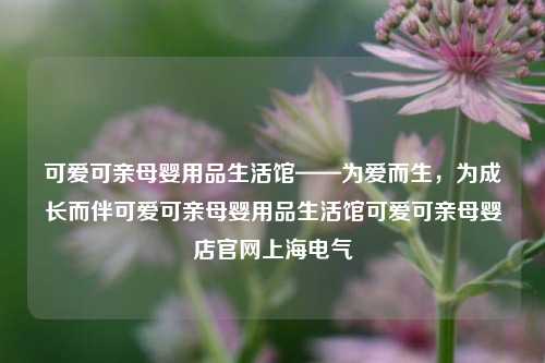 可爱可亲母婴用品生活馆——温馨、安全、可靠的购物环境