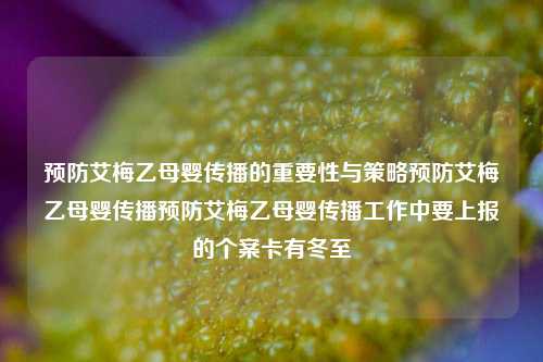 预防艾梅乙母婴传播的重要性与策略预防艾梅乙母婴传播预防艾梅乙母婴传播工作中要上报的个案卡有冬至