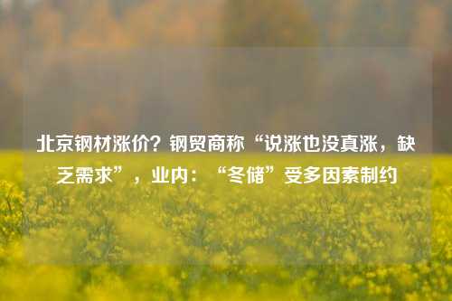 北京钢材涨价？钢贸商称“说涨也没真涨，缺乏需求”，业内：“冬储”受多因素制约