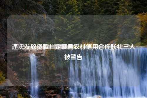 违法发放贷款！定襄县农村信用合作联社三人被警告