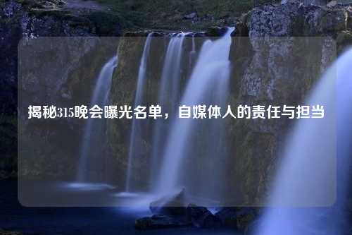 揭秘315晚会曝光名单，自媒体人的责任与担当