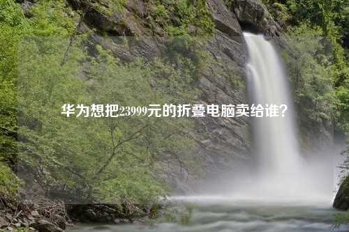 华为想把23999元的折叠电脑卖给谁？